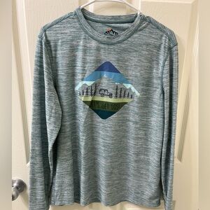 Green Graphic Long Sleeve Shirt